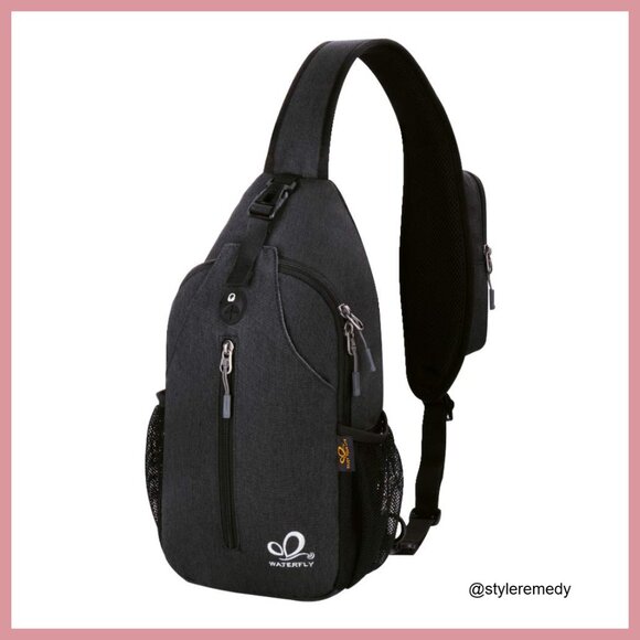 Water Resistant Polyester Crossbody Sling Backpack Daypack  display picture 3